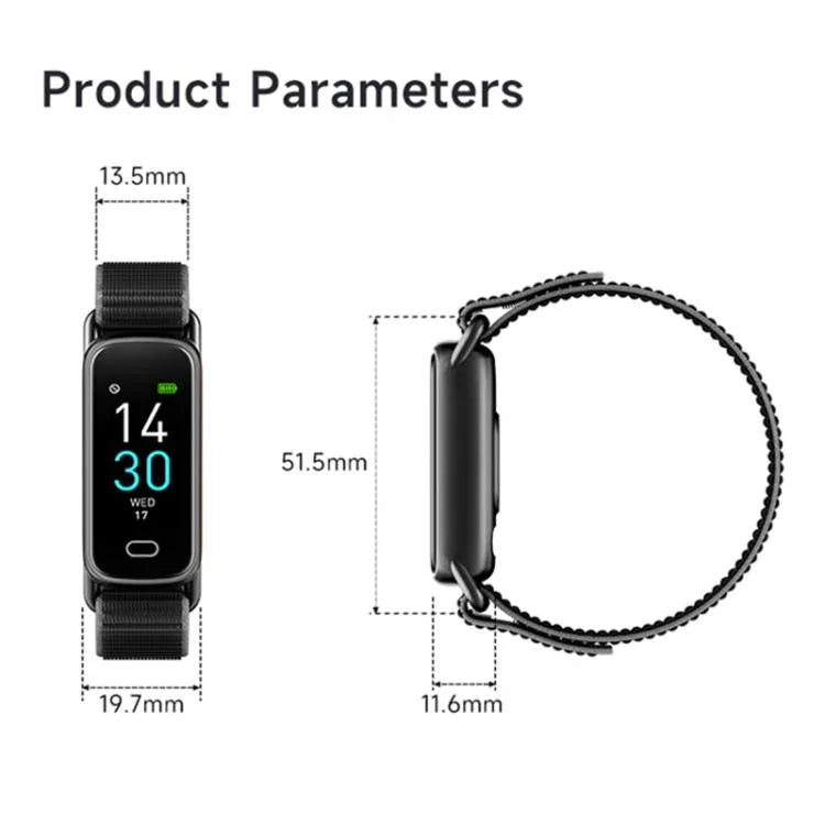 GTL1 Fitness-Tracker mit 0,96-Zoll-TFT-Bildschirm, Smart-Armband mit Unterstützung für Herzfrequenzmessung