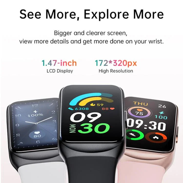 GTL2 Fitness-Tracker mit 1,47-Zoll-TFT-Bildschirm, Smart-Armband mit Unterstützung für Herzfrequenzmessung