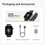 GTS8 Fitness-Tracker-Smartwatch mit 1,95 Zoll AMOLED-Bildschirm und Unterstützung für Herzfrequenzmessung