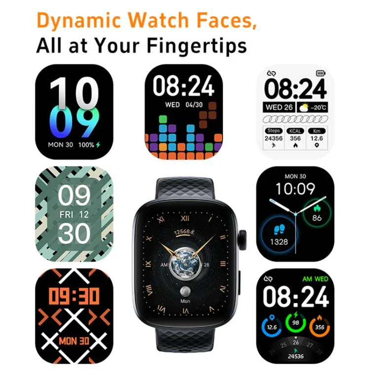 GTS8 Fitness-Tracker-Smartwatch mit 1,95 Zoll AMOLED-Bildschirm und Unterstützung für Herzfrequenzmessung