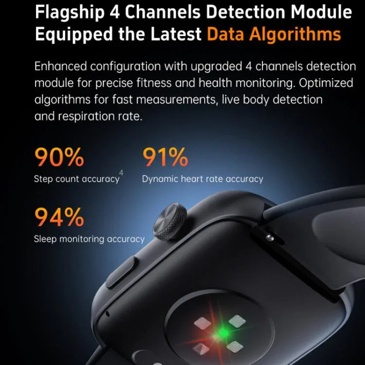GTS8 Fitness-Tracker-Smartwatch mit 1,95 Zoll AMOLED-Bildschirm und Unterstützung für Herzfrequenzmessung