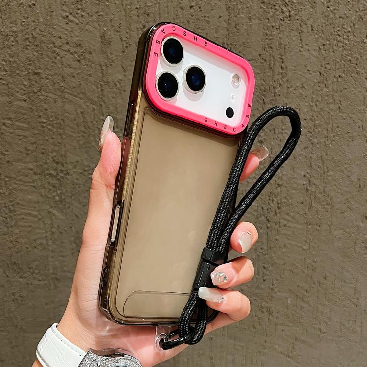 Farbkontrast-Linsenrahmen Transparentes TPU-Handycase mit Umhängeband, für iPhone 17 Pro Max, für iPhone 17 Pro