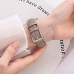 xDfind Uhrenarmband aus Denim, Kette, Metall und Leder, für Apple Watch 42 / 44 / 45 / 46 / 49 mm, für Apple Watch 38 / 40 / 41 / S10 42 mm