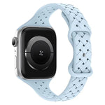 xDfind Silikon-Armband mit Schmetterlingsverschluss, passend für Apple Watch 42 / 44 / 45 / 46 / 49 mm, Apple Watch 38 / 40 / 41 / S10 42 mm
