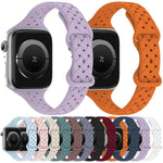xDfind Silikon-Armband mit Schmetterlingsverschluss, passend für Apple Watch 42 / 44 / 45 / 46 / 49 mm, Apple Watch 38 / 40 / 41 / S10 42 mm