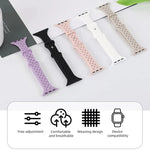xDfind Silikon-Armband mit Schmetterlingsverschluss, passend für Apple Watch 42 / 44 / 45 / 46 / 49 mm, Apple Watch 38 / 40 / 41 / S10 42 mm