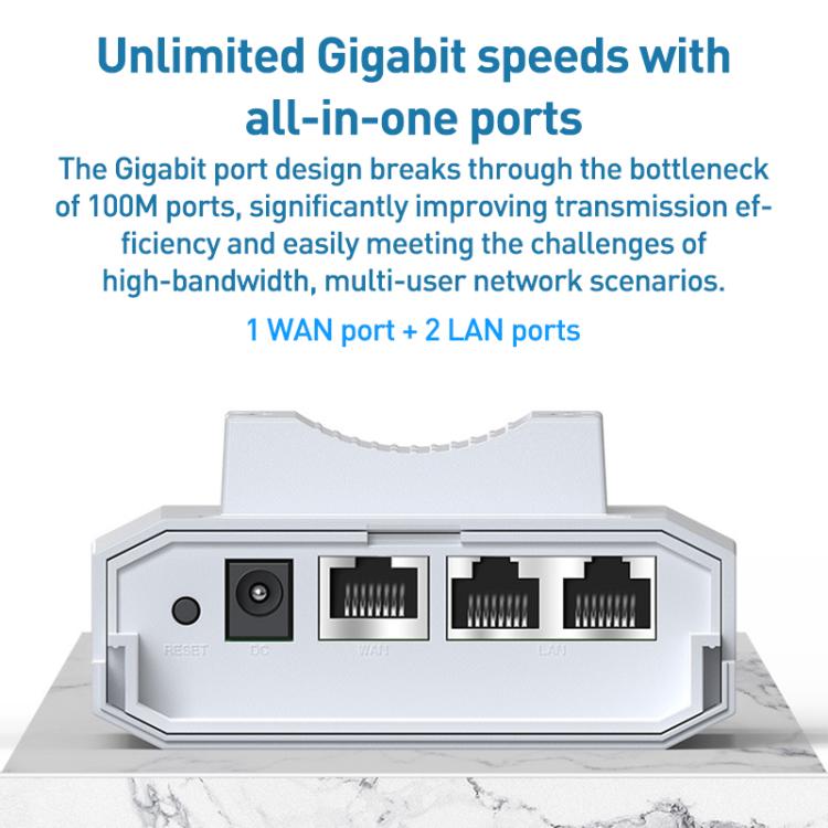 COMFAST CF-EW87 3600Mbps Dual-Band WiFi7 Outdoor Wireless AP, AU Plug, EU Plug, US Plug, UK Plug