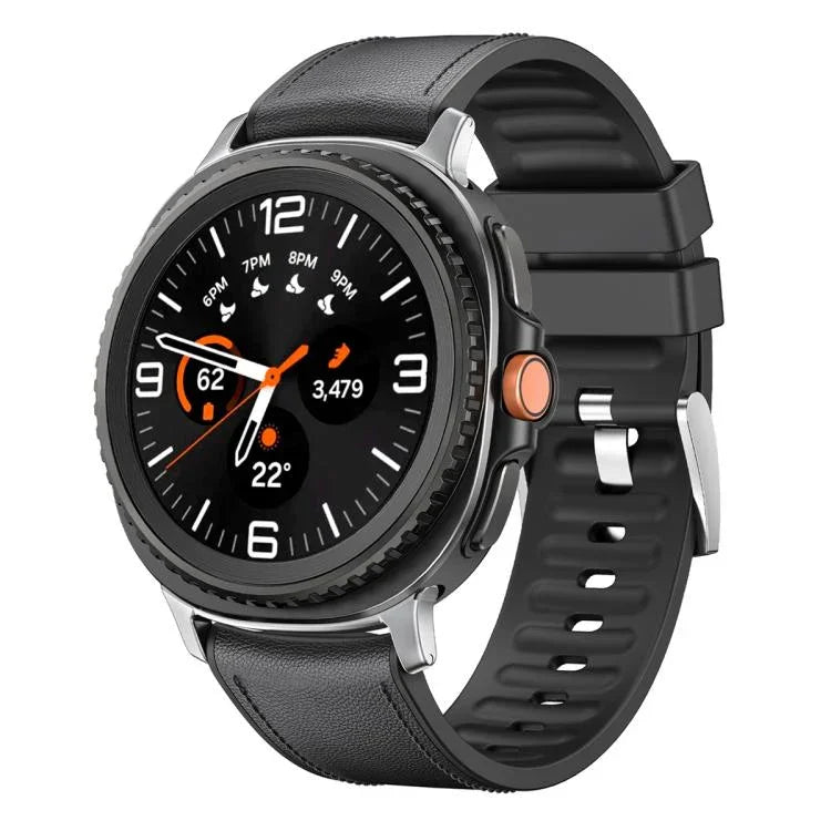 Silicone Leather Skin Watch Band with 3D Curved Film, For Samsung Galaxy Watch8 Classic 46mm, For Samsung Galaxy Watch8 44mm, For Samsung Galaxy Watch8 40mm