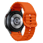Wellennähte Silikon Uhrenarmband mit 3D gebogenem Film, Für Samsung Galaxy Watch FE 40mm, Für Samsung Galaxy Watch7 44mm, Für Samsung Galaxy Watch7 40mm, Für Samsung Galaxy Watch6 Classic 47mm
