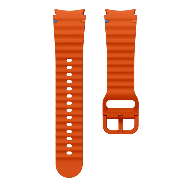 Wellennähte Silikon Uhrenarmband mit 3D gebogenem Film, Für Samsung Galaxy Watch6 44mm, Für Samsung Galaxy Watch6 40mm, Für Samsung Galaxy Watch6 Classic 43mm, Für Samsung Galaxy Watch5 44mm