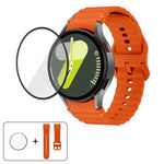 Wellennähte Silikon Uhrenarmband mit 3D gebogenem Film, Für Samsung Galaxy Watch FE 40mm, Für Samsung Galaxy Watch7 44mm, Für Samsung Galaxy Watch7 40mm, Für Samsung Galaxy Watch6 Classic 47mm