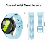Wellennähte Silikon Uhrenarmband mit 3D gebogenem Film, Für Samsung Galaxy Watch6 44mm, Für Samsung Galaxy Watch6 40mm, Für Samsung Galaxy Watch6 Classic 43mm, Für Samsung Galaxy Watch5 44mm