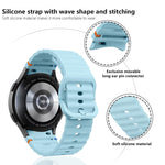 Wellennähte Silikon Uhrenarmband mit 3D gebogenem Film, Für Samsung Galaxy Watch6 44mm, Für Samsung Galaxy Watch6 40mm, Für Samsung Galaxy Watch6 Classic 43mm, Für Samsung Galaxy Watch5 44mm