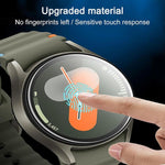 Wellennähte Silikon Uhrenarmband mit 3D gebogenem Film, Für Samsung Galaxy Watch6 44mm, Für Samsung Galaxy Watch6 40mm, Für Samsung Galaxy Watch6 Classic 43mm, Für Samsung Galaxy Watch5 44mm