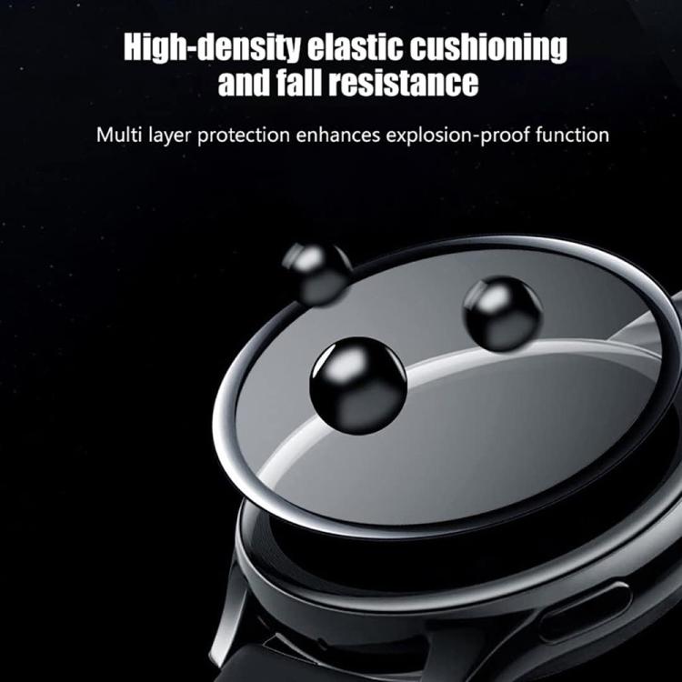 Wellennähte Silikon Uhrenarmband mit 3D gebogenem Film, Für Samsung Galaxy Watch FE 40mm, Für Samsung Galaxy Watch7 44mm, Für Samsung Galaxy Watch7 40mm, Für Samsung Galaxy Watch6 Classic 47mm