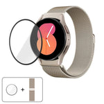 Magnetisches Milanaise-Armband aus Edelstahl mit 3D-gebogener Folie, passend für Samsung Galaxy Watch4 Classic 46 mm, Samsung Galaxy Watch4 Classic 42 mm, Samsung Galaxy Watch5 Active 40 mm, Samsung Galaxy Watch5 Active 44 mm ...