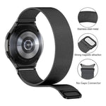 Magnetisches Milanaise-Armband aus Edelstahl mit 3D-gebogener Folie, passend für Samsung Galaxy Watch4 Classic 46 mm, Samsung Galaxy Watch4 Classic 42 mm, Samsung Galaxy Watch5 Active 40 mm, Samsung Galaxy Watch5 Active 44 mm ...