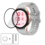 Schlichte Nähte Silikon Uhrenarmband mit 3D gebogenem Film, Für Samsung Galaxy Watch FE 40mm, Für Samsung Galaxy Watch7 44mm, Für Samsung Galaxy Watch7 40mm, Für Samsung Galaxy Watch6 Classic 47mm