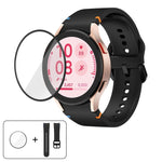 Schlichte Nähte Silikon Uhrenarmband mit 3D gebogenem Film, Für Samsung Galaxy Watch FE 40mm, Für Samsung Galaxy Watch7 44mm, Für Samsung Galaxy Watch7 40mm, Für Samsung Galaxy Watch6 Classic 47mm