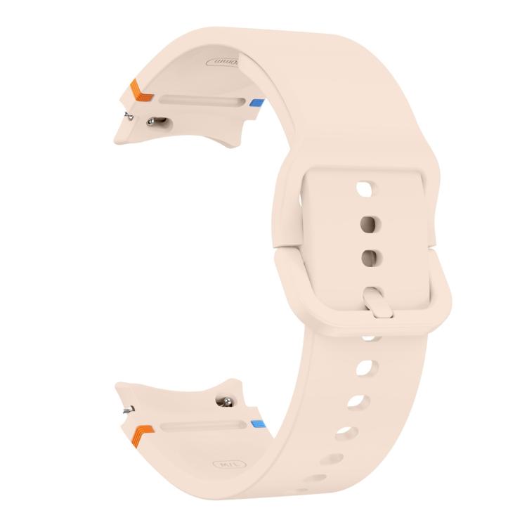 Schlichte Nähte Silikon Uhrenarmband mit 3D gebogenem Film, Für Samsung Galaxy Watch5 Pro 45mm, Für Samsung Galaxy Watch5 40mm, Für Samsung Galaxy Watch4 44mm, Für Samsung Galaxy Watch4 40mm
