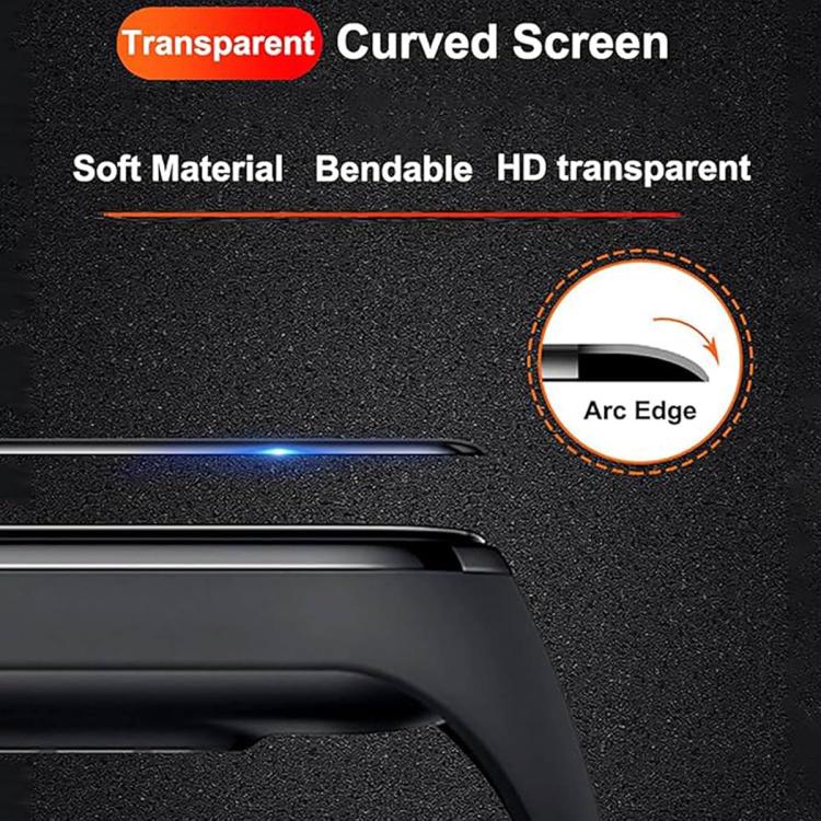 Schlichte Nähte Silikon Uhrenarmband mit 3D gebogenem Film, Für Samsung Galaxy Watch FE 40mm, Für Samsung Galaxy Watch7 44mm, Für Samsung Galaxy Watch7 40mm, Für Samsung Galaxy Watch6 Classic 47mm
