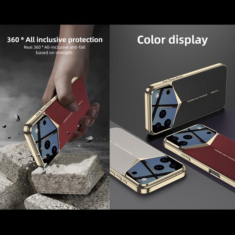 GKK Blade Phantom Einfarbige Leder-Handyhülle, Für iPhone 17 Pro Max, Für iPhone 17 Pro