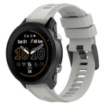 xDfind Black Buckle Solid Color Silicone Watch Band, For Garmin Forerunner 955