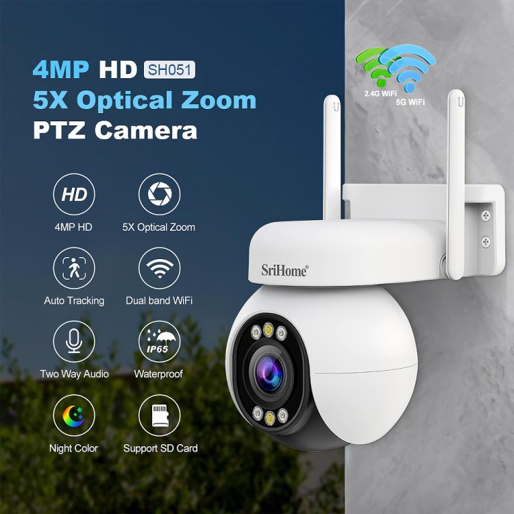 Srihome SH051 4MP 5X Optischer Zoom PTZ HD-Kamera, SH051