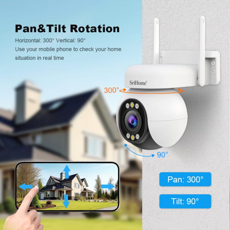Srihome SH051 4MP 5X Optischer Zoom PTZ HD-Kamera, SH051