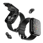 T1 TWS Kopfhörer Smartwatch, 1,8 Zoll quadratisches Display, unterstützt Bluetooth-Anrufe / Herzfrequenzmessung