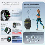 T1 TWS Kopfhörer Smartwatch, 1,8 Zoll quadratisches Display, unterstützt Bluetooth-Anrufe / Herzfrequenzmessung