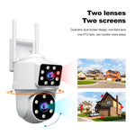 Srihome SH063 4MP Dual-Objektiv-Panorama-Überwachungskamera in HD, SH063
