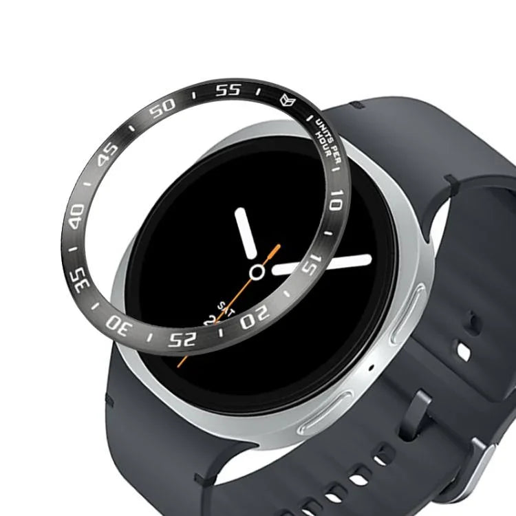 Schutzhülle aus Metall mit Lünette für Smartwatches, Stil: A-Stil, für Samsung Galaxy Watch8 Classic (46 mm), Samsung Galaxy Watch8 (44 mm) und Samsung Galaxy Watch8 (40 mm)