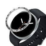 Schutzhülle aus Metall mit Lünette für Smartwatches, Stil: E-Stil, für Samsung Galaxy Watch8 Classic (46 mm), Samsung Galaxy Watch8 (44 mm) und Samsung Galaxy Watch8 (40 mm)