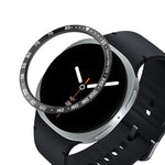 Schutzhülle aus Metall mit Lünette für Smartwatches, Stil: E-Stil, für Samsung Galaxy Watch8 Classic (46 mm), Samsung Galaxy Watch8 (44 mm) und Samsung Galaxy Watch8 (40 mm)