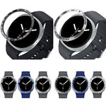 Schutzhülle aus Metall mit Lünette für Smartwatches, Stil: E-Stil, für Samsung Galaxy Watch8 Classic (46 mm), Samsung Galaxy Watch8 (44 mm) und Samsung Galaxy Watch8 (40 mm)