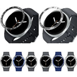 Schutzhülle aus Metall mit Lünette für Smartwatches, Stil: E-Stil, für Samsung Galaxy Watch8 Classic (46 mm), Samsung Galaxy Watch8 (44 mm) und Samsung Galaxy Watch8 (40 mm)