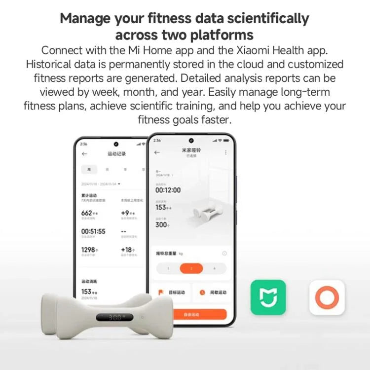 Original Xiaomi Mijia Intelligente Kurzhantel, Xiaomi Mijia Intelligente Kurzhantel