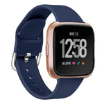 For Fitbit Versa 2 / Versa / Versa Lite xDfind Reverse Buckle Solid Color Silicone Watch Band, S, L