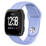 For Fitbit Versa 2 / Versa / Versa Lite xDfind Rivet Buckle Solid Color Silicone Watch Band, S, L
