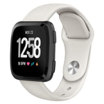 For Fitbit Versa 2 / Versa / Versa Lite xDfind Rivet Buckle Solid Color Silicone Watch Band, S, L