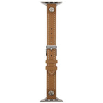 Rivet Camellia Armband aus hautfreundlichem Mikrofaserleder, passend für Apple Watch 46 mm / 49 mm / 45 mm / 44 mm und 42 mm / 41 mm / 40 mm / 38 mm