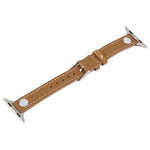 Rivet Camellia Armband aus hautfreundlichem Mikrofaserleder, passend für Apple Watch 46 mm / 49 mm / 45 mm / 44 mm und 42 mm / 41 mm / 40 mm / 38 mm