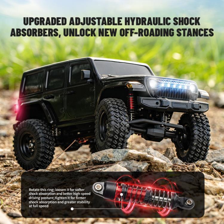 JJR/C C8801 Pro Black Warrior Edition Wrangler Simulations-Kletter-Ferngesteuertes Auto