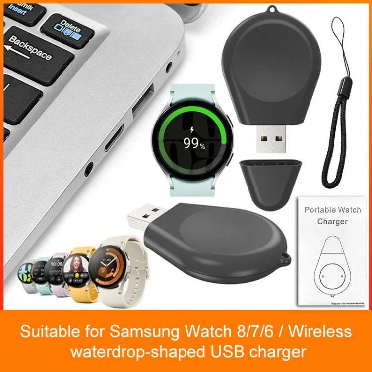 xDfind Kabelloses USB-Ladegerät für Smartwatches mit Trageschlaufe, für Samsung Galaxy Watch 8/7/6/5/4