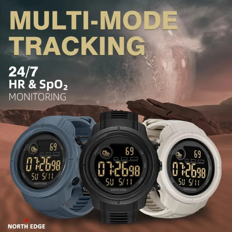 NORTH EDGE MARS 5 Outdoor Smartwatch für Herren, unterstützt Herzfrequenz-/Blutsauerstoffüberwachung