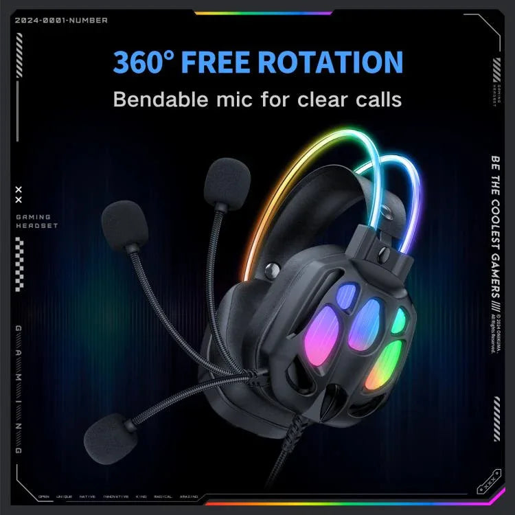 ONIKUMA X89 RGB kabelgebundener Kopfhörer mit Mikrofon, X89