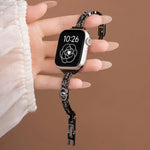 xDfind Dünnes Armband aus Edelstahl mit Diamanten, passend für Apple Watch 42 / 44 / 45 / 46 / 49 mm, Apple Watch 38 / 40 / 41 / S10 42 mm