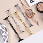 xDfind Dünnes Armband aus Edelstahl mit Diamanten, passend für Apple Watch 42 / 44 / 45 / 46 / 49 mm, Apple Watch 38 / 40 / 41 / S10 42 mm