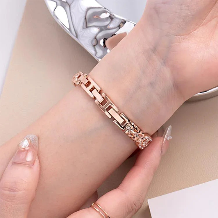 xDfind Dünnes Armband aus Edelstahl mit Diamanten, passend für Apple Watch 42 / 44 / 45 / 46 / 49 mm, Apple Watch 38 / 40 / 41 / S10 42 mm